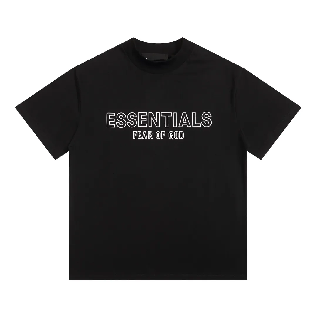 FEAR OF GOD ESSENTIALS LOGO T ：E 2328# ：Black White Sizes：S M L XL